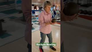Grandma goes duckpin bowling. #bowling