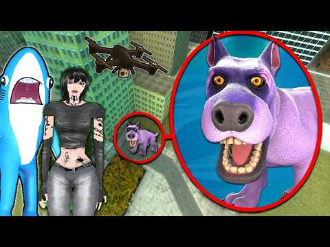 DRACULA AND EMO GIRLFRIEND CATCH THE GIANT PURPLE DOG PEPPER WITH A DRONE IN THE DEMON CITY! *EPI...
