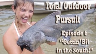 Noodling Giant Blue Flathead Catfish With Bare Hands Total Outdoor Pursuit Episode 6