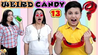 13 WEIRD CANDY | Giant Gummy Snake | American Candy Eating Challenge | Aayu and Pihu Show screenshot 5