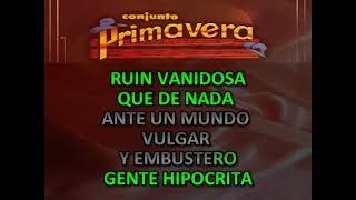 SIN FORTUNA CONJUNTO PRIMAVERA KARAOKE