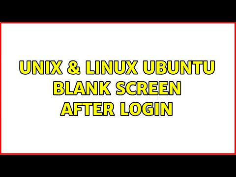 Unix & Linux: Ubuntu blank screen after login