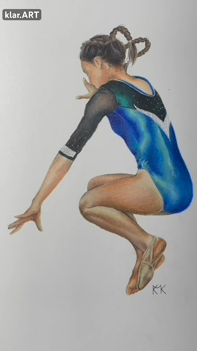 #Gymnast Drawing no.6 #klar.ART #Coloured Pencils