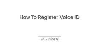 How to Register Voice ID on an LG Smart TV: Profiles & Personalised Settings screenshot 5