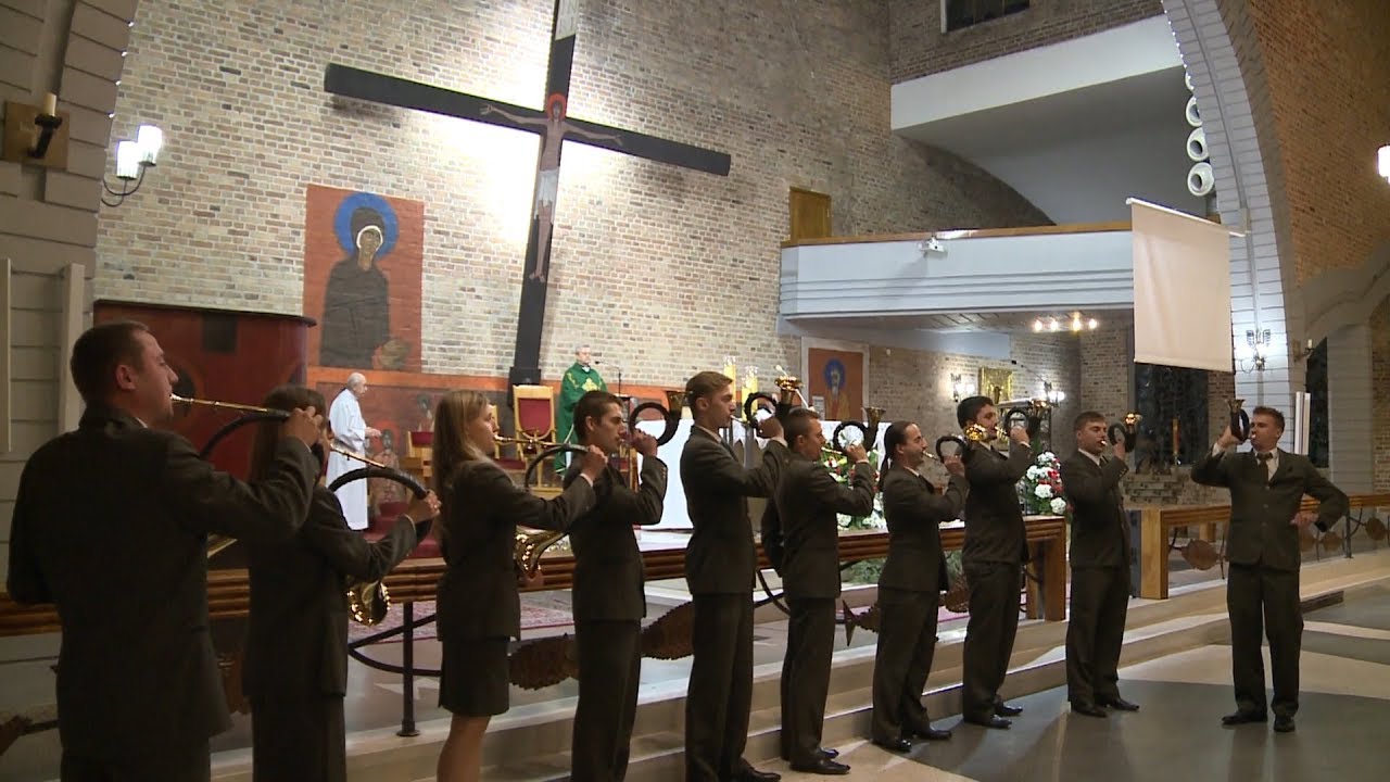 Msza Hubertowska z udziałem Zespołu Sygnalistów Myśliwskich Akteon SGGW