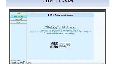 TTSGA T Way Test Suite Generator