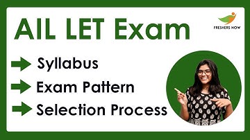 AIL LET Syllabus & Exam Pattern 2022-2023 | Mental Ability, GK, English, Legal Aptitude Topics