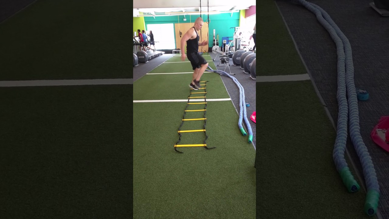 Lateral High Knee Agility Ladder Drill