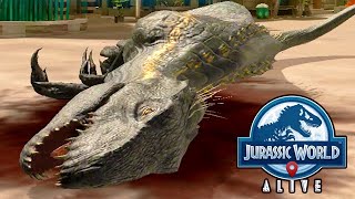 NEW INDORAPTOR RAID BOSS DEFEATED (JURASSIC WORLD ALIVE)