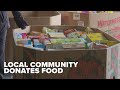 Michigan community collects hundreds of pounds of food for those in need