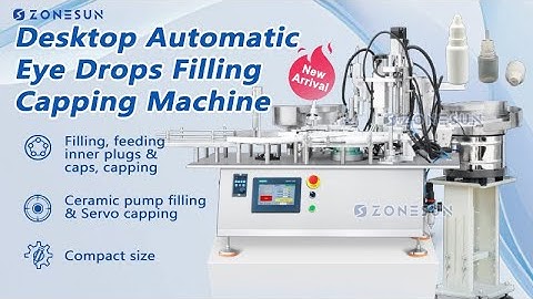 ZONESUN ZS-AFC7-1 Tabletop Ceramic Pump Automatic Rotary Liquid Eye Drop Filling Capping Machine