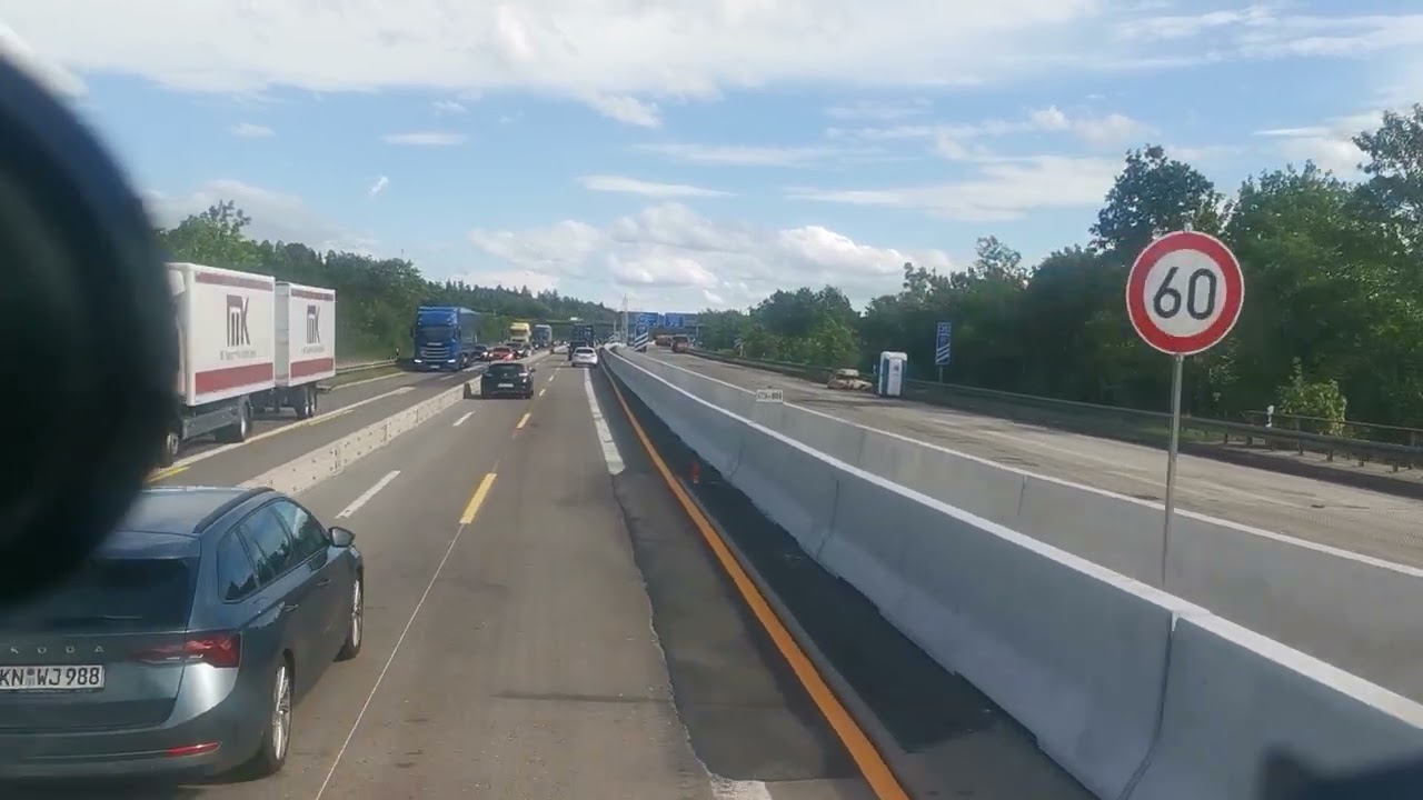 Mercedes Actros 2663 🚛 - Fahrt Rottweil Autobahn A81 bis Bad Dürrheim nach Donaueschingen 🇩🇪B27