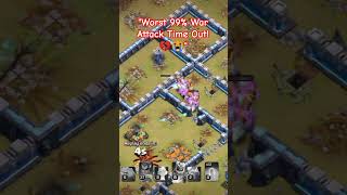 Clash of Clans 99% War Attack Fails! 🤬💔 #shorts #coc #clashofclans