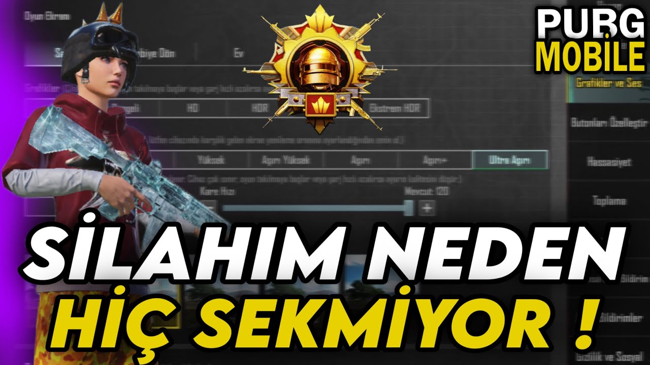 EN İNCE DETAYINA KADAR TÜM AYARLARIM ! 0 SEKME FULL HS ATAN HASSASİYET VE KONTROLLER | PUBG MOBİLE 