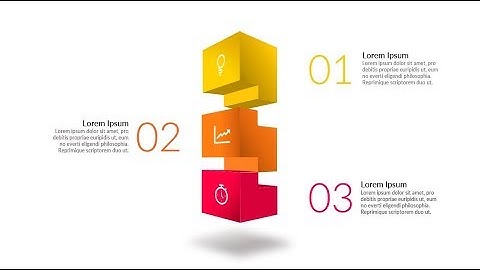 3D tetris blocks in powerpoint. 3 step process slide.