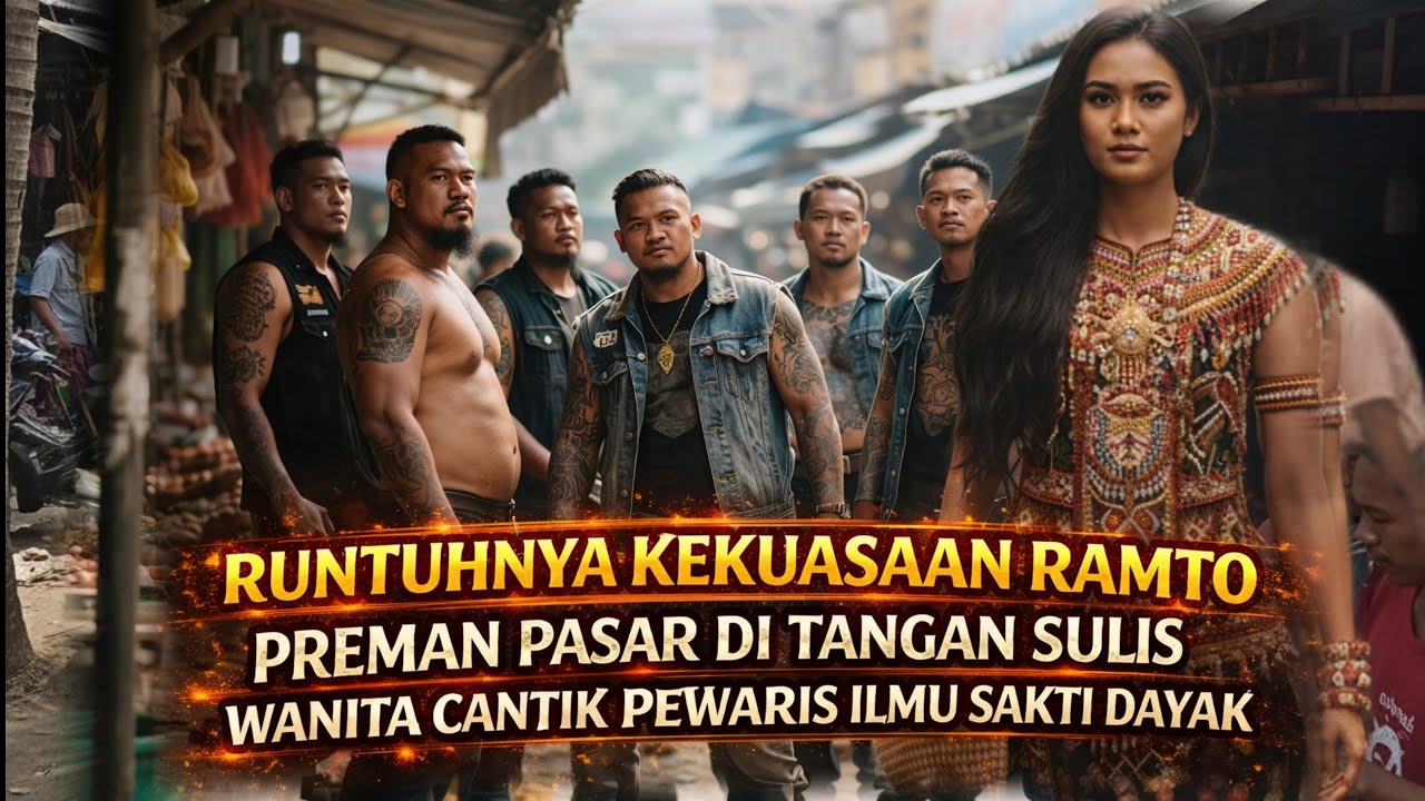 HEBOH 🔴runtuhnya kekuasaan ramto sang preman pasar di tangan wanita cantik peearis ilmu sakti dayak