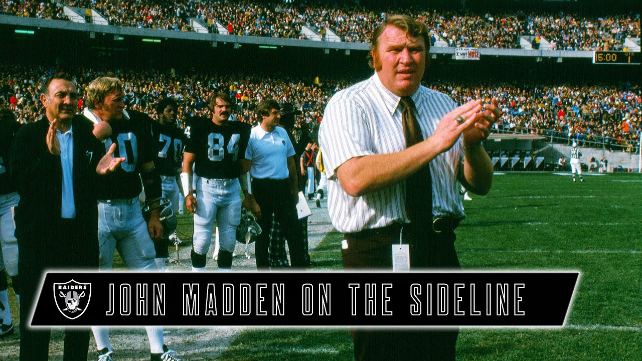 John Madden Was the Ultimate Character While Coaching On the Raiders'  Sideline | Las Vegas Raiders - YouTube