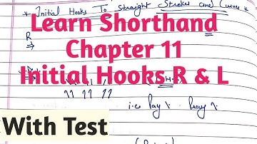 Initial Hooks of R and L #stenoclassonline #stenographer #basic shorthand