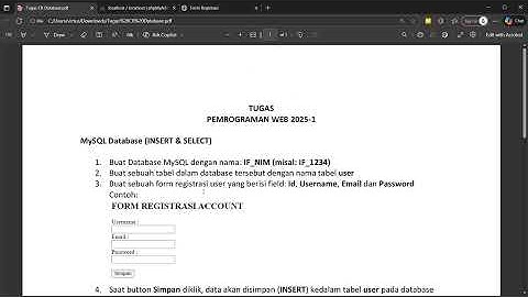 Tugas Pemweb | MySQL Database (INSERT & SELECT) 