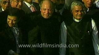 Indian Prime Minister Atal Bihari Vajpayee visits Pakistan: Lahore Declaration