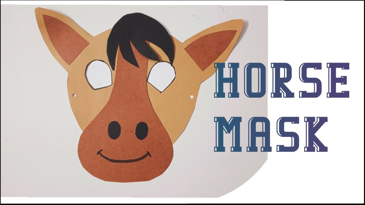 how to make horse mask | horse mask making | animal mask - YouTube