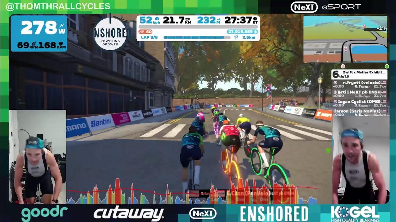 ZWIFT RACING Zwift x Metier Exhibition Race Glasgow Crit Circuit