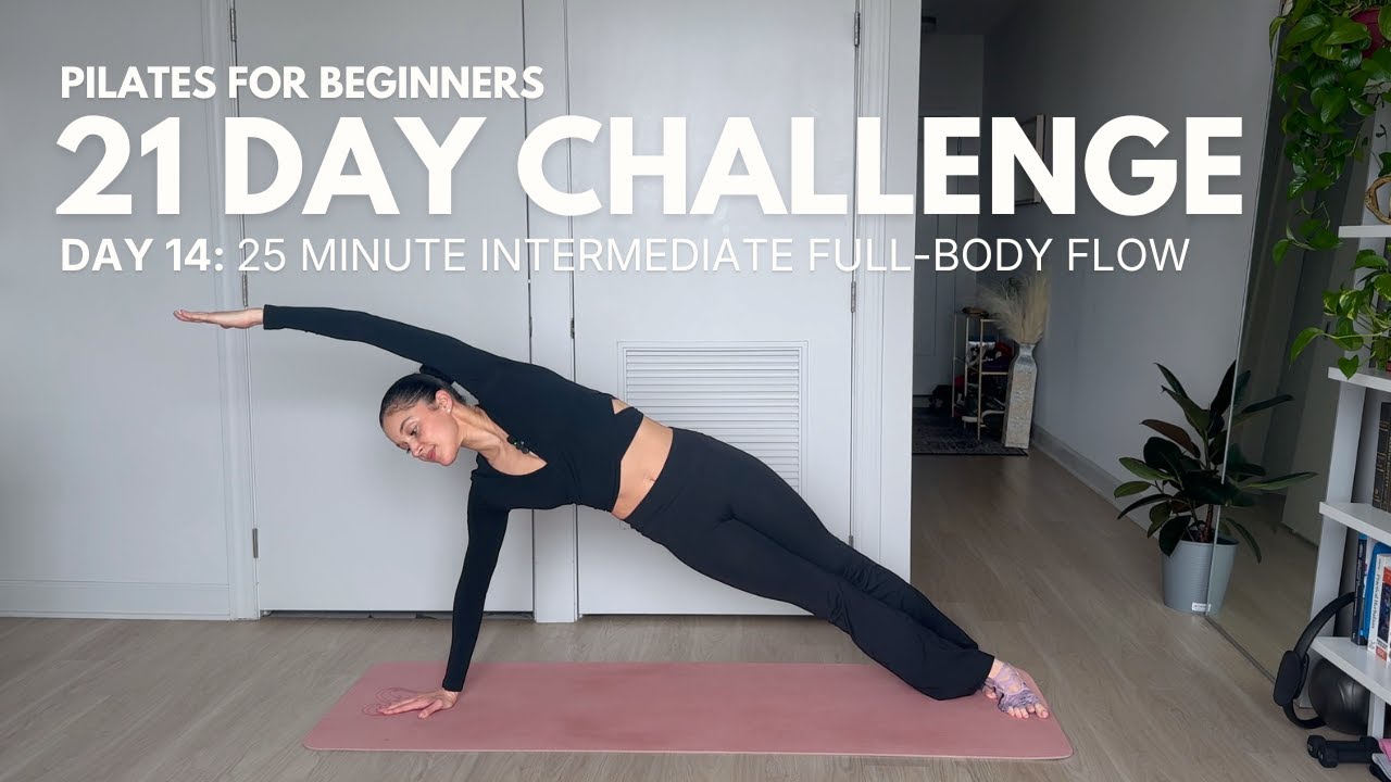 21 Day Beginner Pilates Challenge | Day 14 | 25-Min Intermediate Full Body Pilates Workout