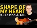 How To Play Shape Of My Heart Guitar Lesson & TAB - Sting & Dominic Miller