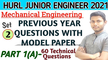 SET2(A)-Mechanical| HURL Previous Year Question With Model Paper | HURL Previous Year Question Paper
