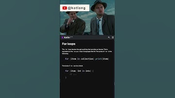 For Loop with Collections in Kotlin