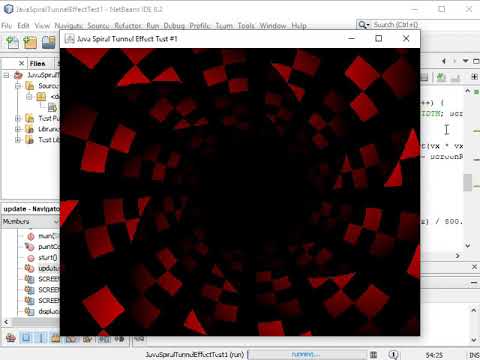 [Java] 3D from scratch - Spiral Tunnel Effect Test #1