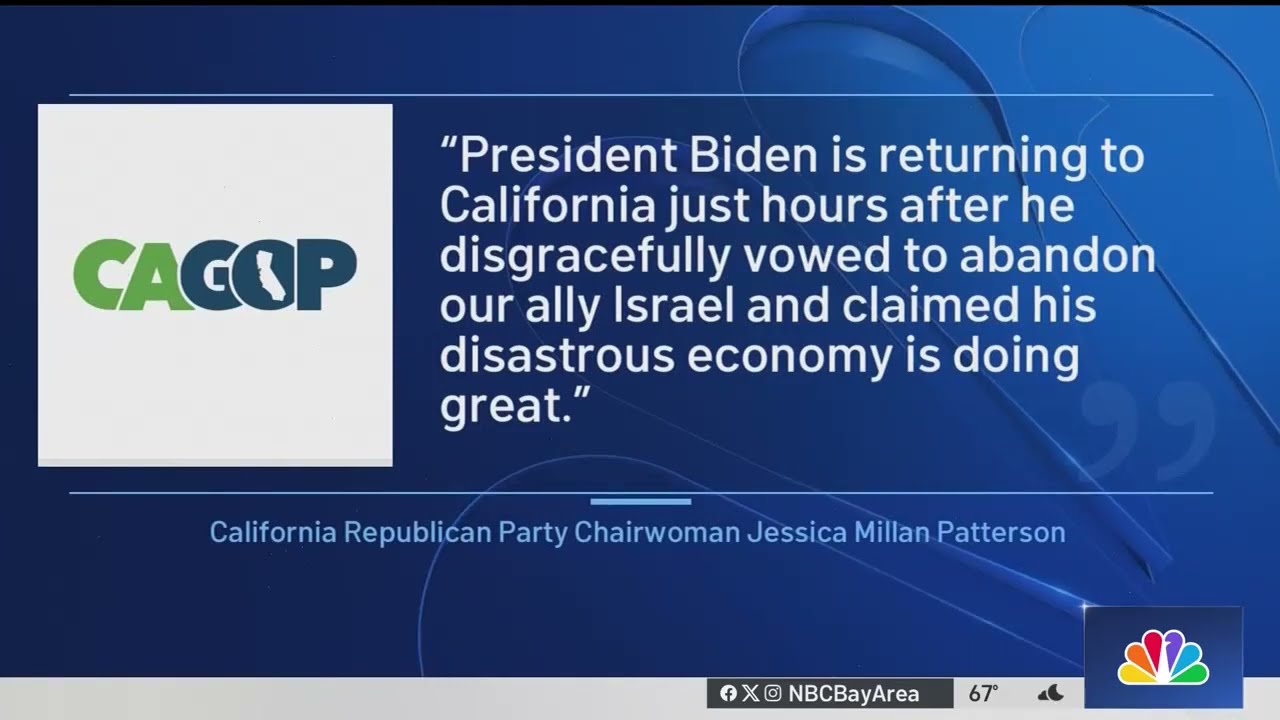 CAGOP Chairwoman Patterson responds to Joe Biden's visit to CA