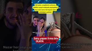 Evlilik teklifini paylaştıktan sonra pırlanta tek taş yüzüğü çatladı #haber #magazin #evlilikteklifi