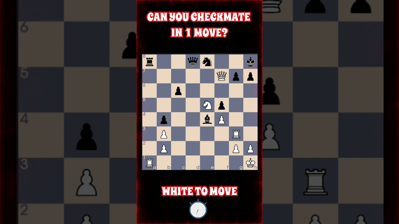 Chess Puzzles #5: Checkmate In 1 Move, White To Play