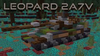 Minecraft: How to build a Tank in Minecraft (Leopard 2a7v) Minecraft Tank Tutorial