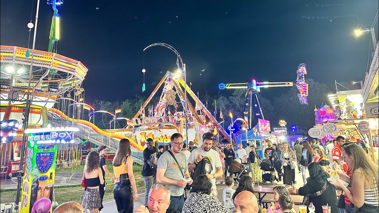 Cremona luna park 2024 (ITALY) | Vlog | Danger rides, danger night