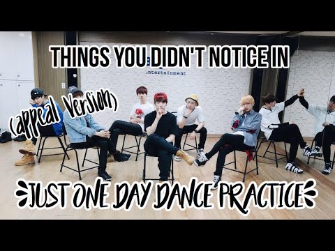 Things you did not notice in BTS Just One Day Dance Practice!!! (appeal version)