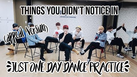 Things you did not notice in BTS Just One Day Dance Practice!!! (appeal version)