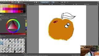 Drawing an Apple with Krita App