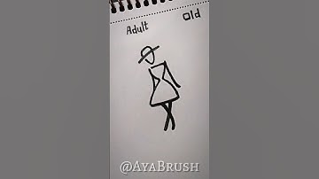 Hoe teken je een meisje: Stok-stijl!✏️ #tekenen #tutorial #stokmannetje #hoetekenen #kunstenaar #...