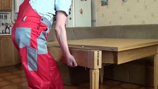 Интересный раскладной  стол из  дуба   Interesting folding table of oak