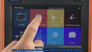 SKYSHL SS313T OTDR UI Interface Introduction Video