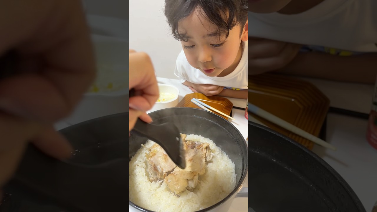 ストウブで作るチキンのパエリア風ごはん🥘 #晩ごはん #ストウブ