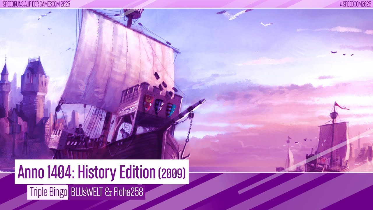 Speedruns auf der gamescom 2025 | Anno 1404 (Triple Bingo) von  BLUsWELT & Floha258