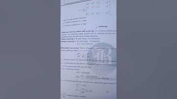 Scattering in quantum mechanics || Scattering in quantum mechanics || Differential cross section