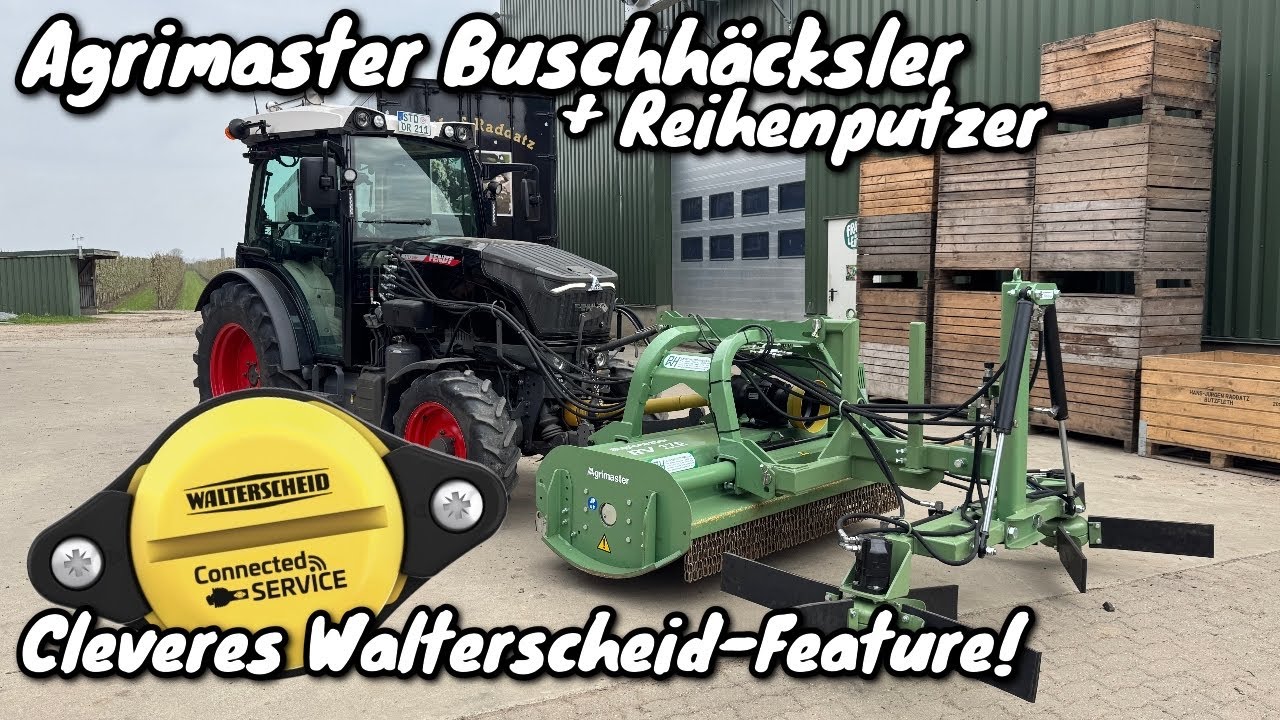 Obsthof Raddatz - Agrimaster Buschhäcksler + Reihenputzer – und ein cleveres Walterscheid-Feature!