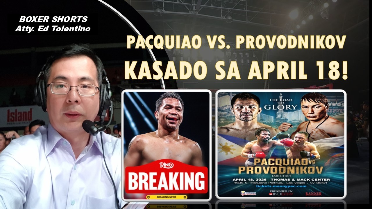 PACQUIAO VS. PROVODNIKOV: KASADO SA APRIL 18!