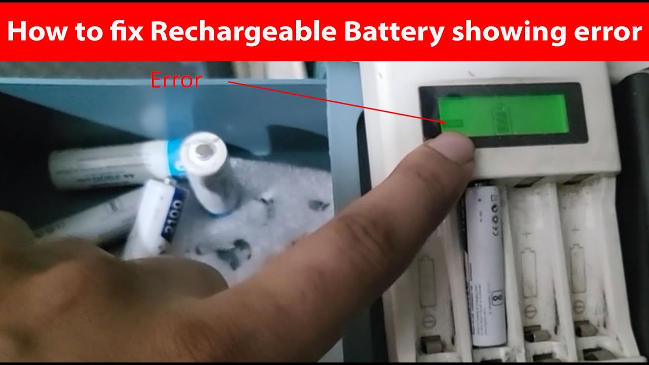 Reacharge Error Code Hindi | How to fix Rechargeable Battery showing error - YouTube
