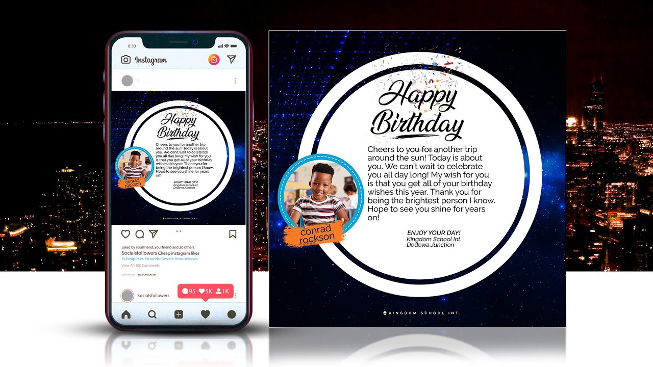 How to design your own HAPPY BIRTHDAY Flyers | Photoshop Flyer Tutorial For Beginners