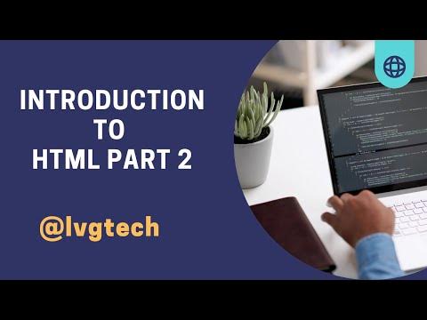 introduction to html part 2 - YouTube
